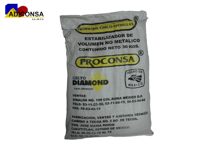 Estabilizador de volumen no metálico.